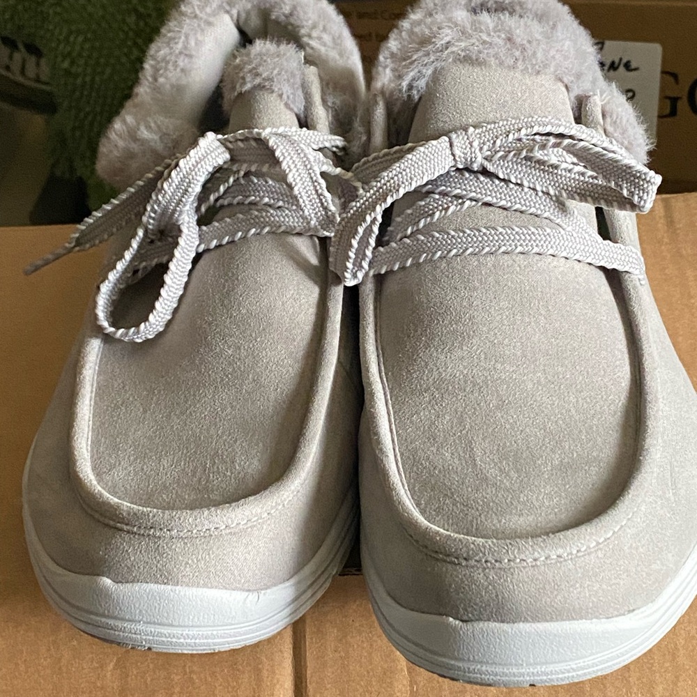 Ryka Women's Light Gray Suede Lace-Up Sneakers